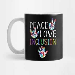 Peace Love Inclusion SPED Squad Special Ed Teacher Gift Mug